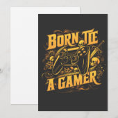 Born To Be A Gamer Skull Controller Art Feestdagenkaart (Voorkant / Achterkant)