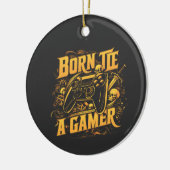 Born To Be A Gamer Skull Controller Art Keramisch Ornament (Links)