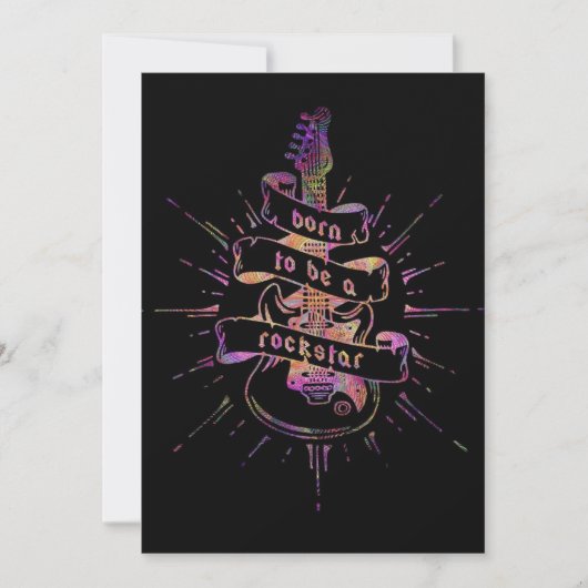 Born to be a Rock Star Feestdagenkaart (Voorkant)