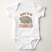 Born to Be Cuddled 🐘💪✨ Romper (Voorkant)