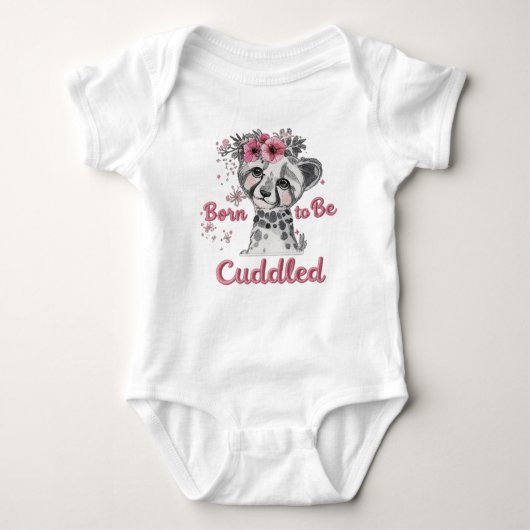 Born to Be Cuddled 🐘💪✨ Romper (Voorkant)