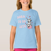 Born to Be Cute – Adorable Panda Stack Kids T-shirt (Voorkant)