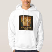 Born To Be Free Graphic Design voor Hondenliefhebb Hoodie (Voorkant)