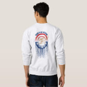 Born to Be Free Patriotic Eagle | Heren sweatshirt (Achterkant volledig)