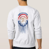 Born to Be Free Patriotic Eagle | Heren sweatshirt (Achterkant)