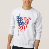 Born to Be Free Patriotic Eagle | Heren sweatshirt (Voorkant)