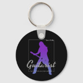 Born To Be Gitarist voor muzikanten en bandlid Sleutelhanger (Voorkant)