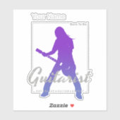 Born To Be Gitarist voor muzikanten en bandlid Sticker (Vel)