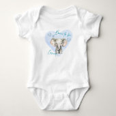 Born to Be Loved – Cute Elephant Baby Bodysuit (Voorkant)