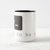 born to be root tweekleurige koffiemok (Center)