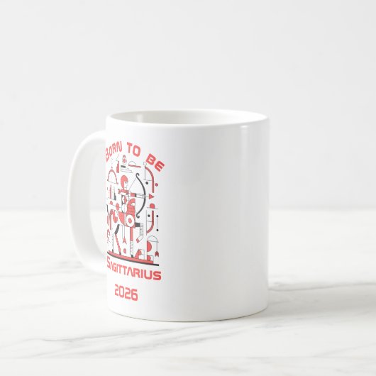 Born to be Sagittarius Koffiemok (Voorkant links)