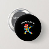 Born To Be Special Dabbing Gingerbread Man Christm Ronde Button 5,7 Cm (Voorkant /achterkant)