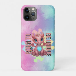 Born to Be Unique Cute Pink Dragon– Inspirational Case-Mate iPhone Case