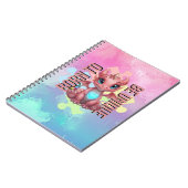 Born to Be Unique Cute Pink Dragon– Inspirational  Notitieboek (Linkerzijde)