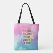 Born to Be Unique Cute Pink Dragon– Inspirational  Tote Bag (Achterkant)