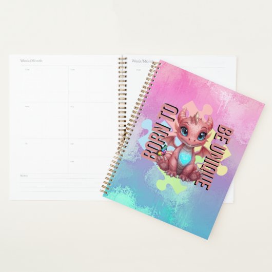 Born to Be Unique – Dragon Heart Cute Baby Dragon  Planner (Display)