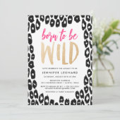 Born to Be Wild Baby Shower Kaart (Staand voorkant)