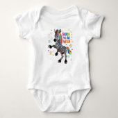 Born To Be Wild Baby Zebra Outfit Romper (Voorkant)