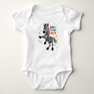 Born To Be Wild Baby Zebra Outfit Romper