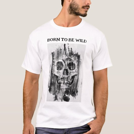 Born to be Wild. Distressed T-Shirt (Voorkant)