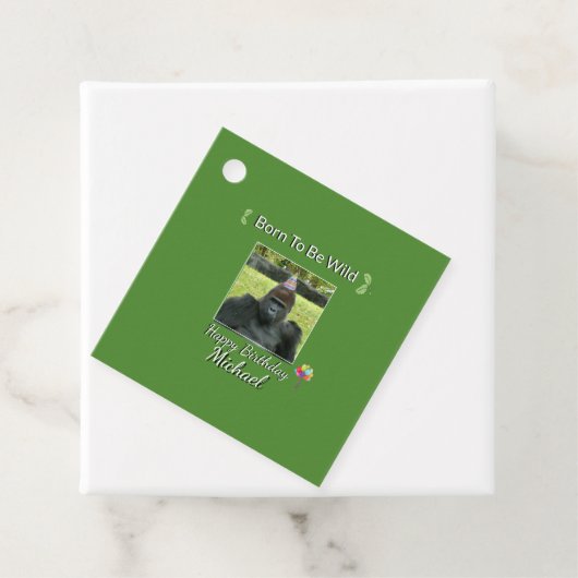 Born to be Wild Green Design Bedankjes Labels (In situ)