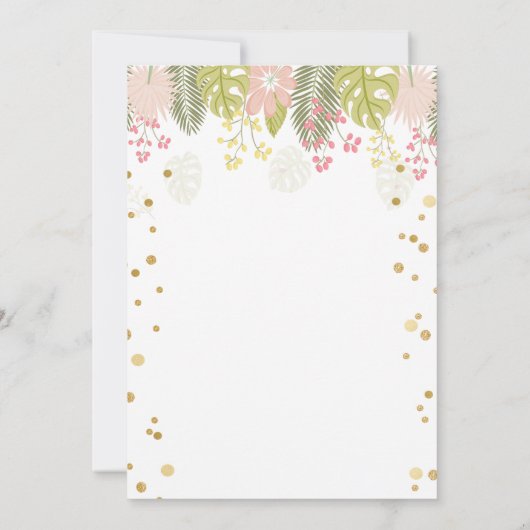 Born to Be Wild Oerwoud Baby shower Invitation Kaart (Achterkant)