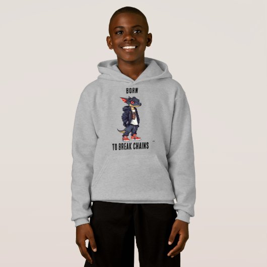 Born to Break Chains Dragon Design voor Tiener (Voorkant volledig)