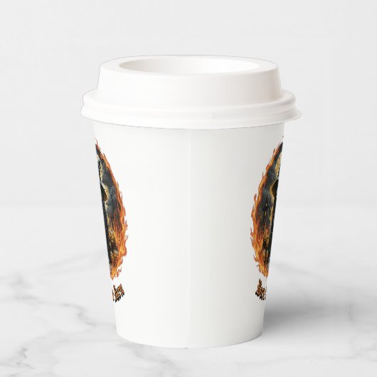 Born to Burn Witch & Jack Spooky Paper Cups Papieren Bekers (Rechts)