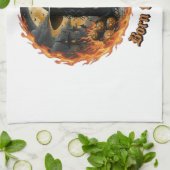 Born to Burn Witch Kitchen Towel Design Theedoek (Gevouwen)