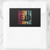 Born to Camping Caravan Retro Style for Camper Rechthoekige Sticker (Tas)