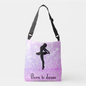 "Born to Dance" Tas w / Studio Naam & Haar Naam (Voorkant)