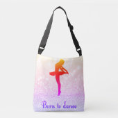 "Born to Dance" Tas w / Studio Naam & Haar Naam (Voorkant)