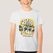 "Born to Eat - Leuk en speels ontwerp" Tri-Blend Shirt (Voorkant)