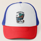 Born to Fish Fishing Cap Trucker Pet (Voorkant)