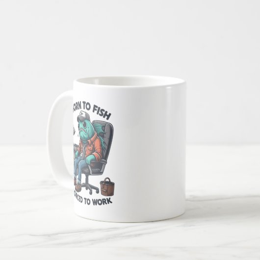 Born to Fish, Work Mug Koffiemok (Voorkant links)
