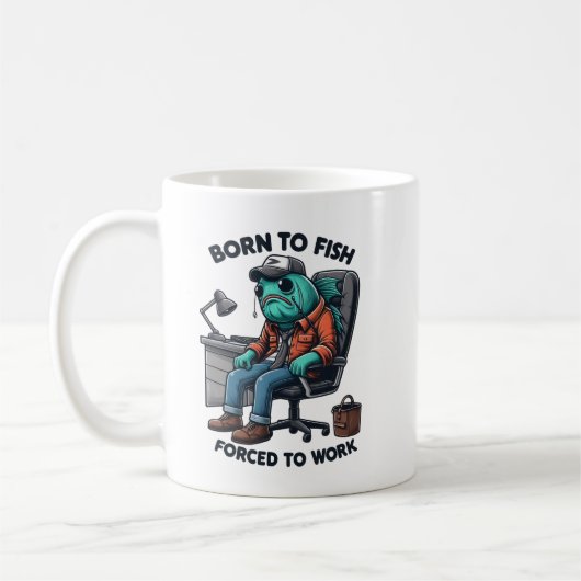 Born to Fish, Work Mug Koffiemok (Links)