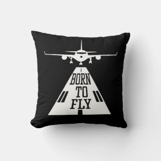 Born To Fly Aviation Pilot Flying Airplane Aircraf Kussen