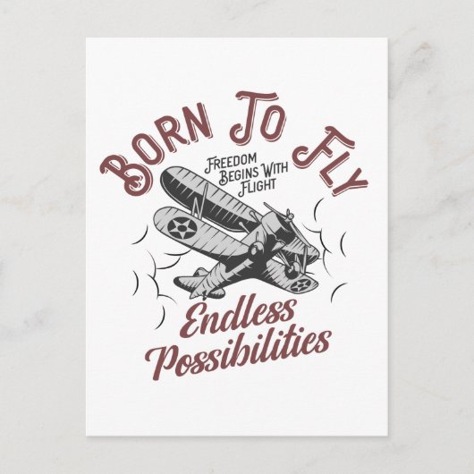 Born to Fly Briefkaart (Voorkant)