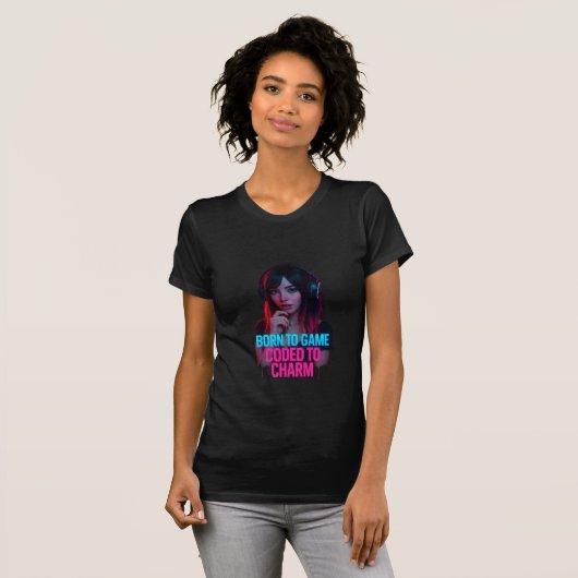 Born to Game, Coded to Charm T-shirt (Voorkant volledig)