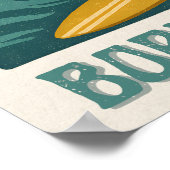 Born To Glide Cali Surfer -Retro Surf Art- Surfing Poster (Hoek)