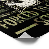 Born to Go Gevist gedwongen naar school Camo Us Poster (Hoek)