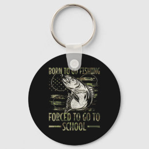 Born to Go Gevist gedwongen naar school Camo Us Sleutelhanger