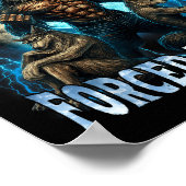 Born To Goon Forced To Edge Funny Alpha Wolf Meme Poster (Hoek)