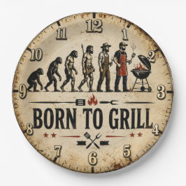 Born to Grill Funny BBQ Evolution Papieren Bordje