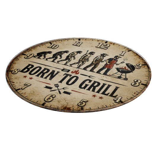 Born to Grill Funny BBQ Evolution Snijplank (Hoek)