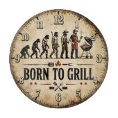 Born to Grill Funny BBQ Evolution Snijplank (Voorkant)
