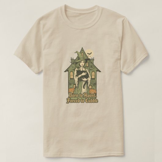 born to haunt force to cuddle t-shirt (Design voorkant)