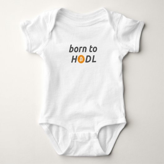 Born to HODL Baby Bodysuit (Voorkant)