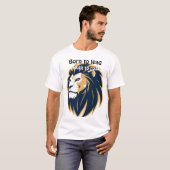 Born to Lead Built to Roar. Lion Face Mens T-Shirt (Voorkant volledig)