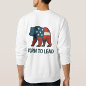 Born to Lead – Patriotic American Bear Design Trui (Achterkant)